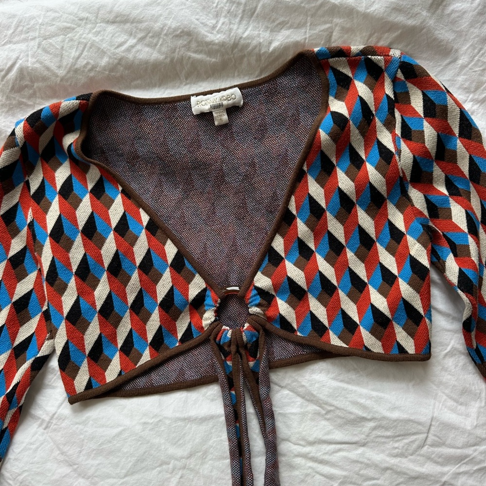 Ronny Kobo Collection Multicolor Diamond Crop Top - Picture 3 of 7